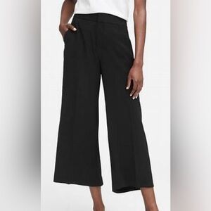 NWT Jessica Simpson Chic Black HR Wide-Leg Trousers Size 6/28